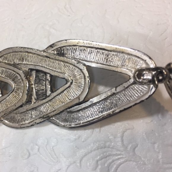 Chico's Black Genuine Leather Fashion Adjustable Silver Buckle Belt Size S/M - Picture 8 of 10